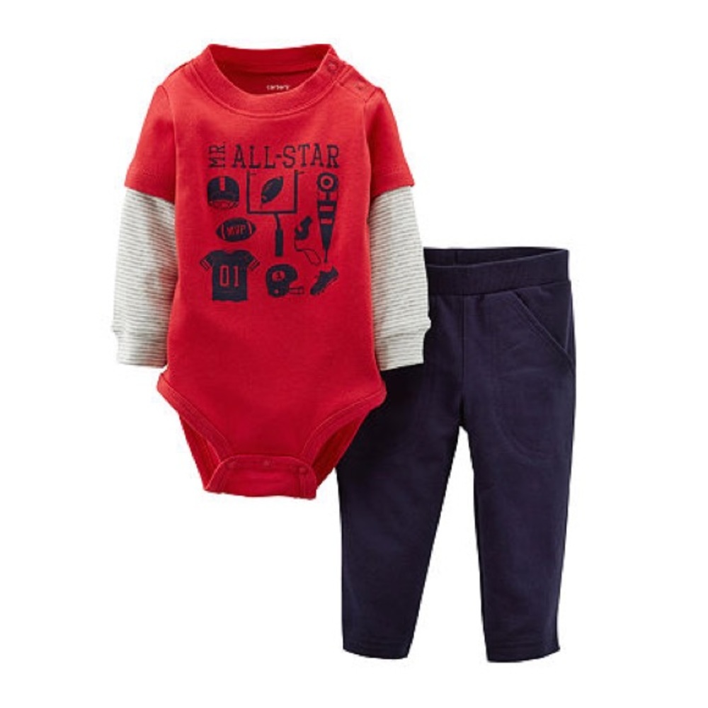 🎉 CARTERS Mr All-Star Onesie & Pants Set, size 18m